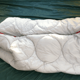 新形状ブーツ型寝袋 レリーバーシュラフ。寝心地と使いやすさにこだわったサステナブルな寝袋です。